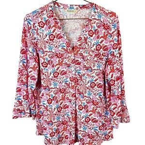 Woolovers linen blend floral women’s top